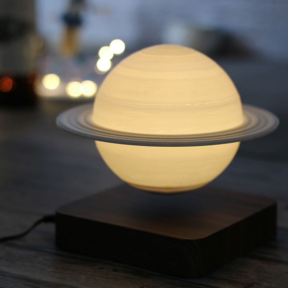 Skanto | SaturnGlow – Flytende Designlampe med 3D Utskrift Teknologi