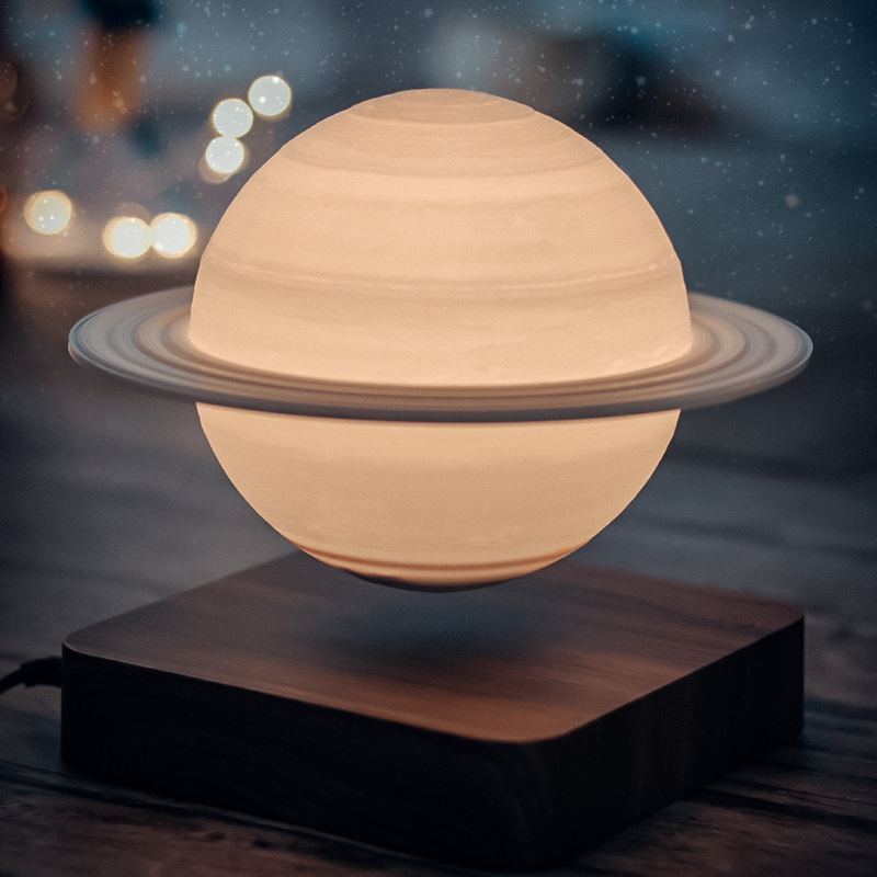 Skanto | SaturnGlow – Flytende Designlampe med 3D Utskrift Teknologi