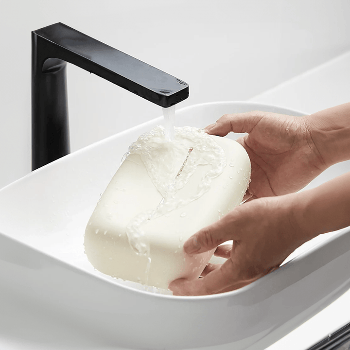 Skanto | Lys beige myk vevde boksdeksel