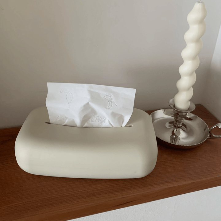 Skanto | Lys beige myk vevde boksdeksel
