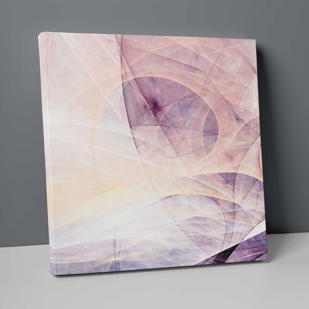 Abstrakt fraktal lilla rosa lilla nr. 1 trykk på lerret