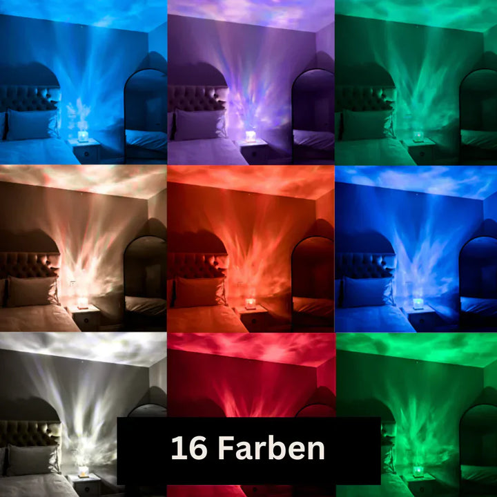Skanto | AuroraGlow Northern Lights Lampe – 16 Farge LED Stemningslys med Fjernkontroll