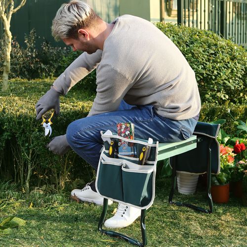 Hagekneeler - POLSTRET HAGESETE KNEELER MED HÅNDTAK Skanto