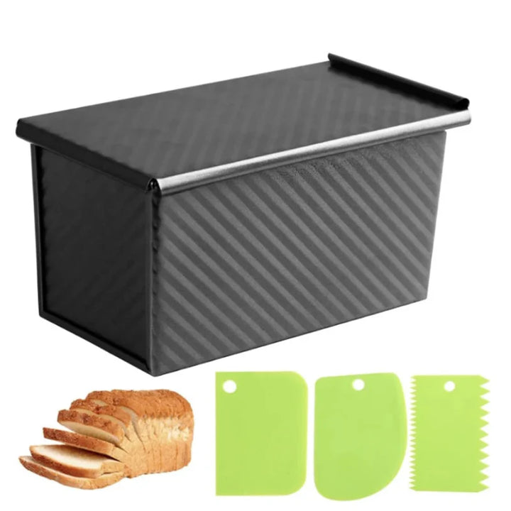 Lang Pullman Brødform med Lokk Non-Stick Rustfritt Stål Brødform | Skanto