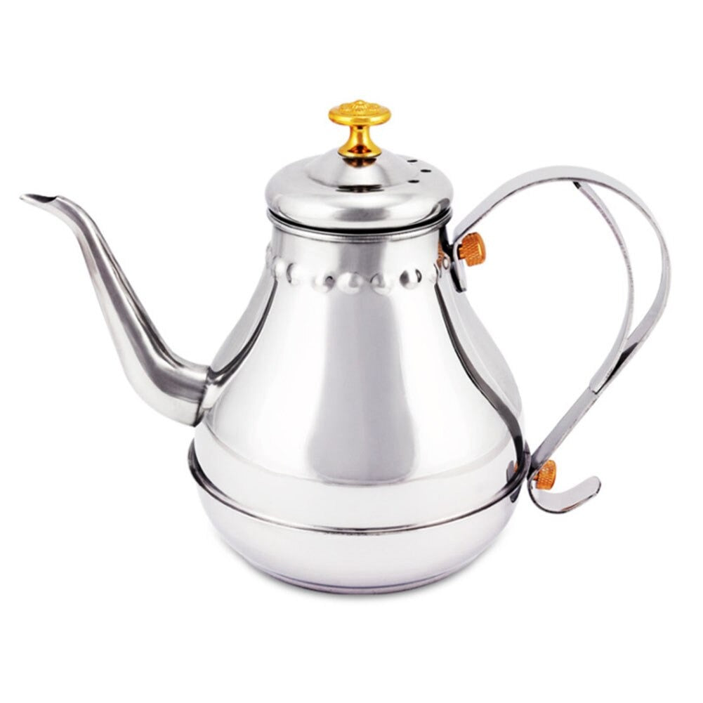 Lang rustfritt stål munn potte kjele med melkefilter infuser oolong te potte | Skanto