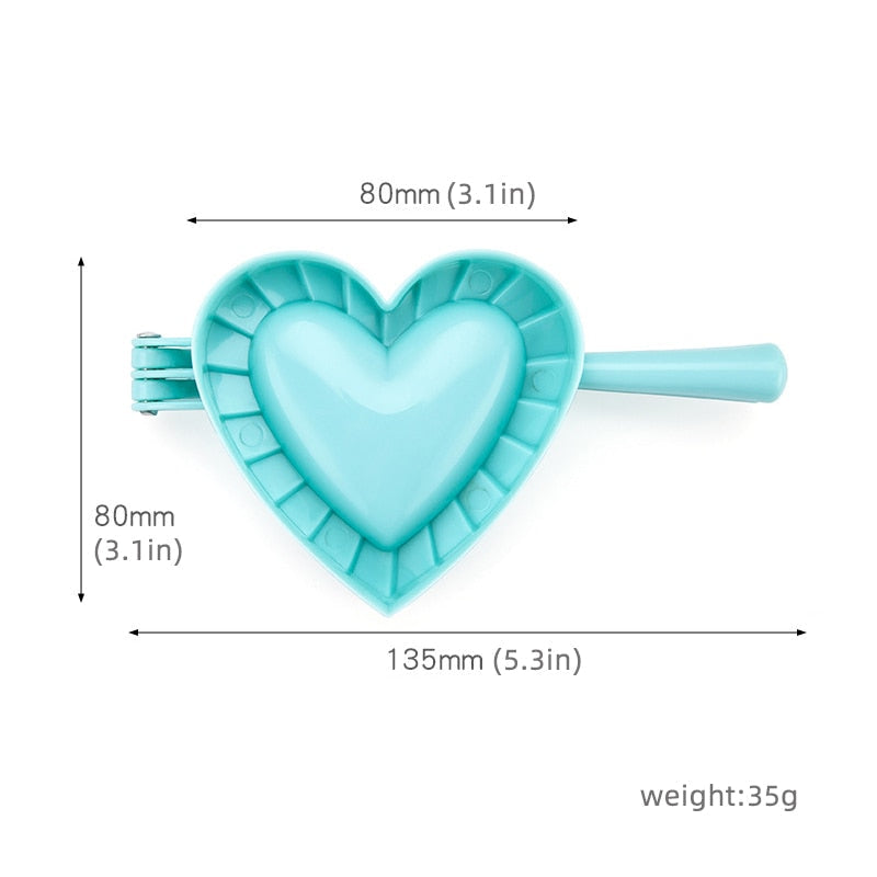 Love Shape Dumpling Mold Plastisk Mold Stor Kjøkkenutstyr | Skanto