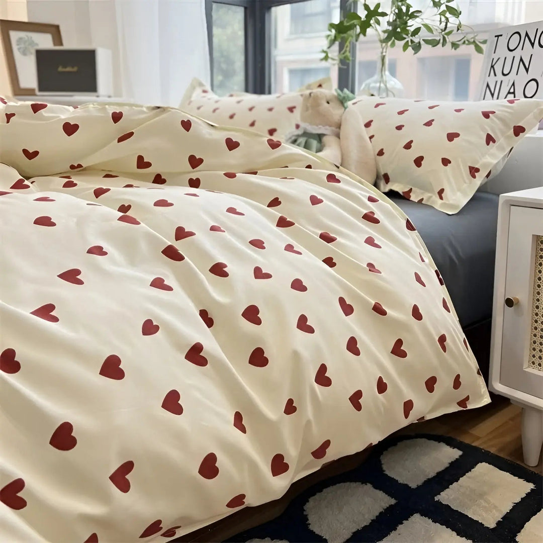 Skanto | LoveLuxe Hjerte Motiv Quilt Dekkesett