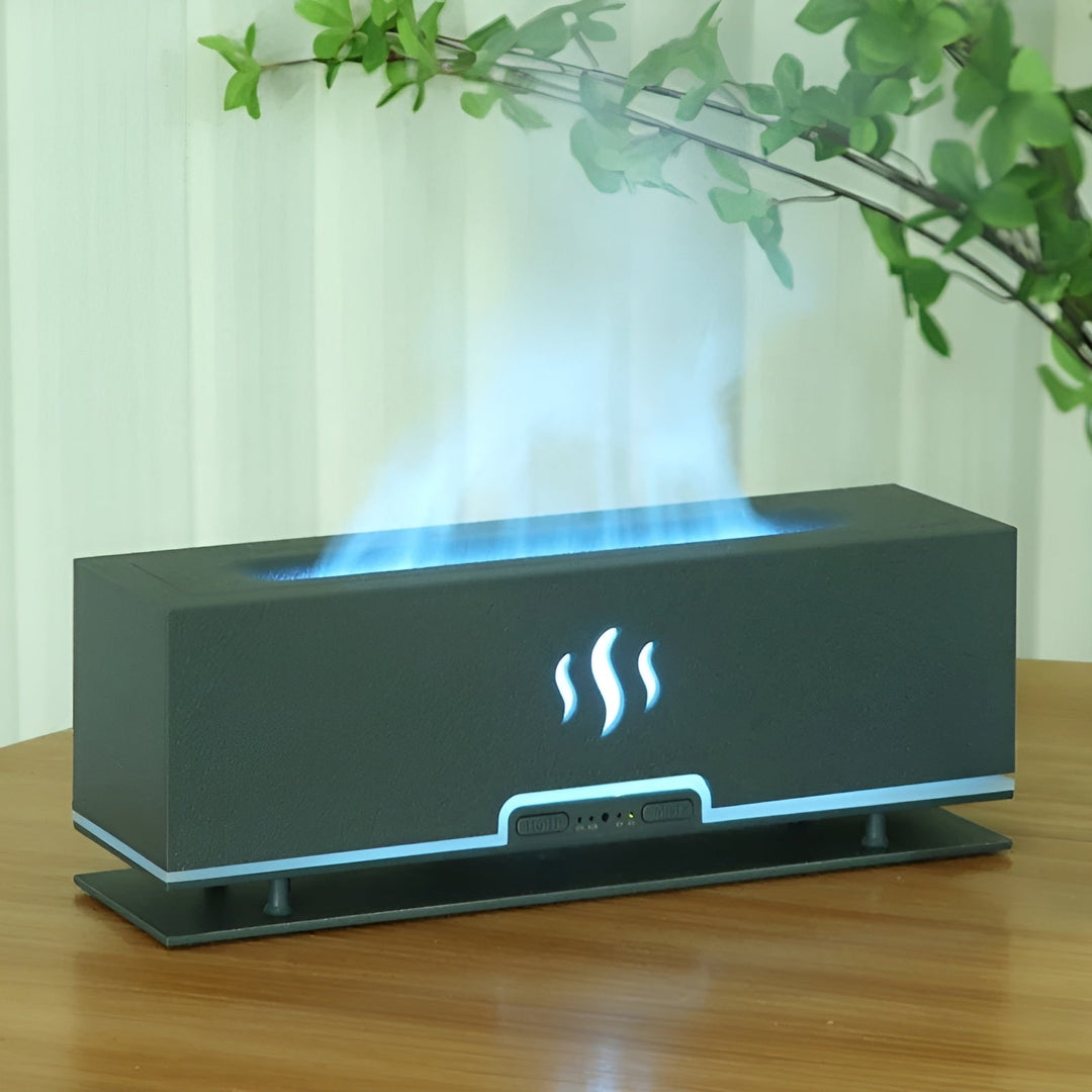 Skanto | AtmosphereMist 3-i-1 Luftfukter med Flamme Lys og Aroma