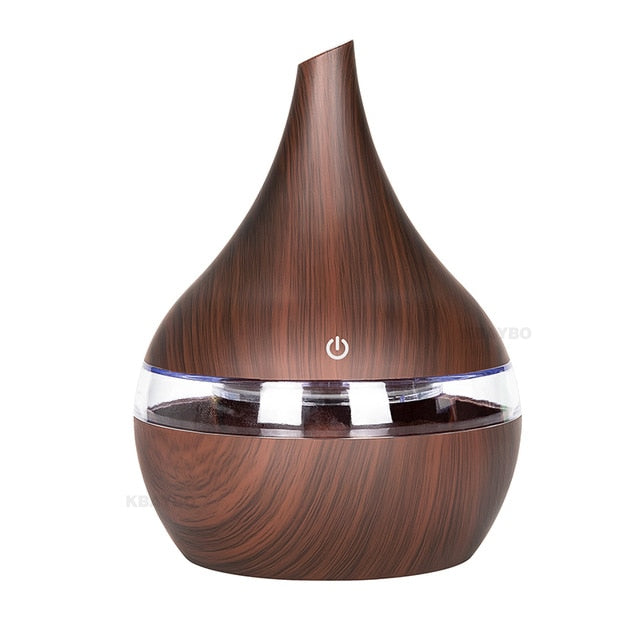 Skanto | WoodMist Aroma Luftfukter – 500 ml med LED Stemningsbelysning
