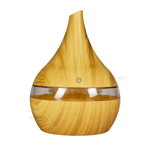 Skanto | WoodMist Aroma Luftfukter – 500 ml med LED Stemningsbelysning