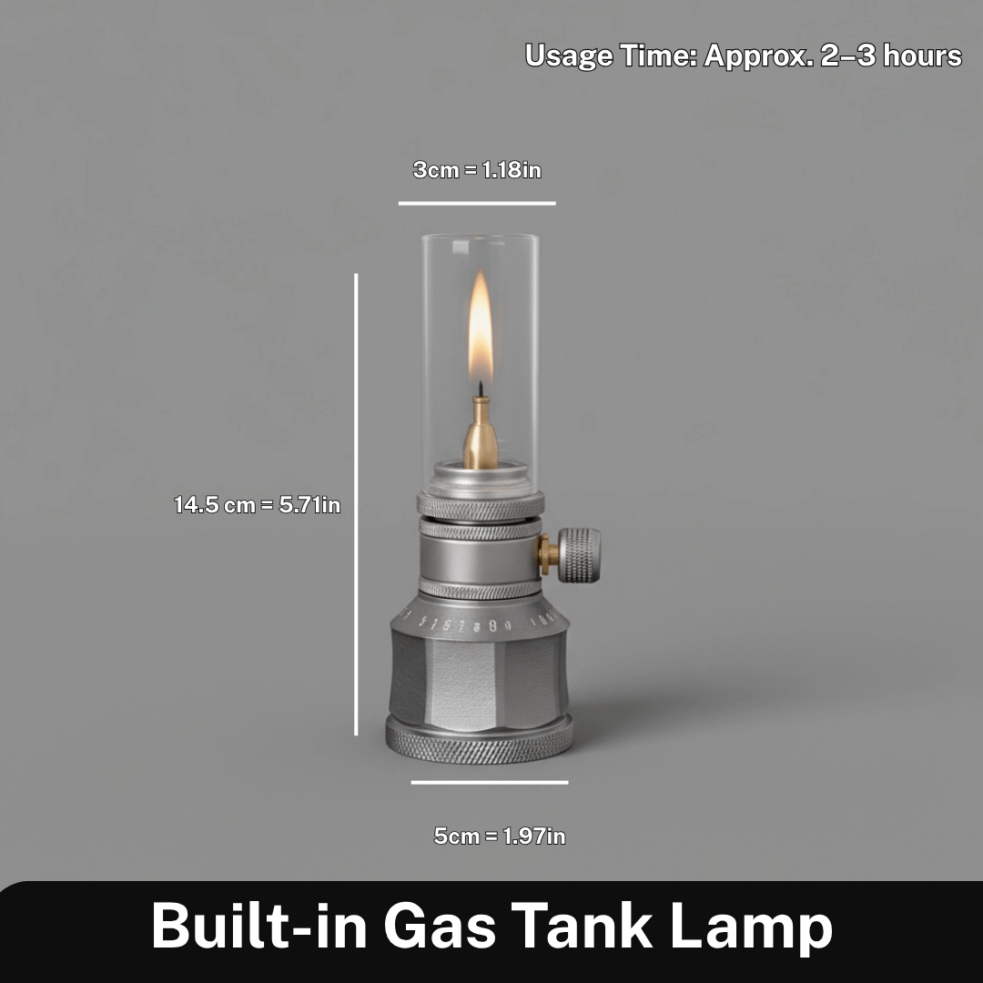 Skanto | LUMETRA – Justerbar butan campinglampe for fleksible lysinnstillinger