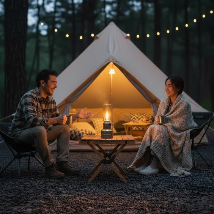 Skanto | LUMETRA – Justerbar butan campinglampe for fleksible lysinnstillinger