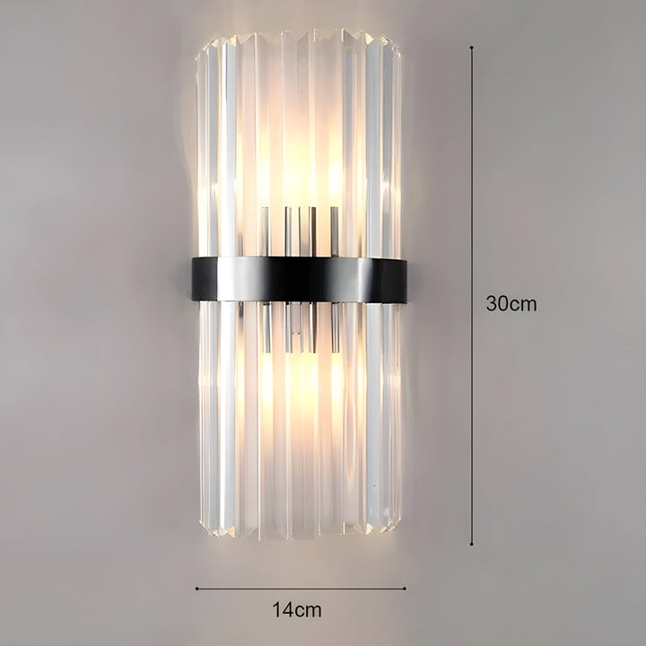 Vegglampe med krystaleffekt – Elegant design med gyllen aksent | Skanto