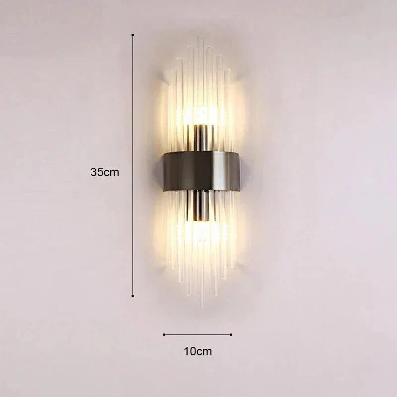 Skanto | Elegant Light - Krystall Vegglampe - Gylden Berøring