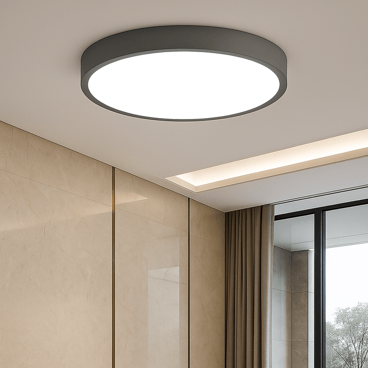 Rund LED Flush Taklampe | Skanto