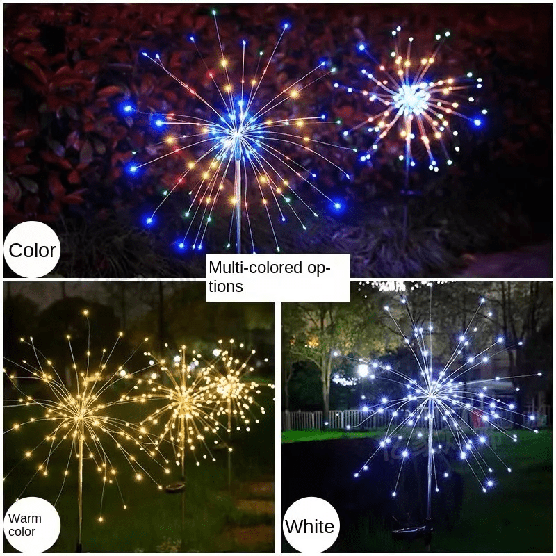 Skanto | Elegant LED fyrverkerilamper for utendørsområder, IP65, solenergidrevet belysning