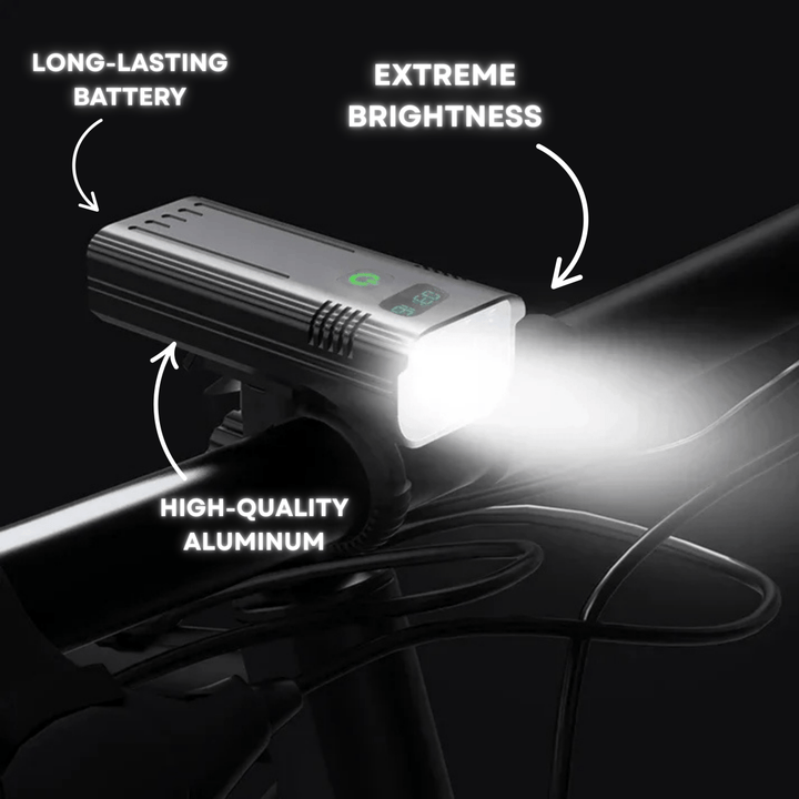 Skanto | ROADGLOW X – 5000 lumen sykkellys med 12 LED-lamper og USB-C oppladbart batteri