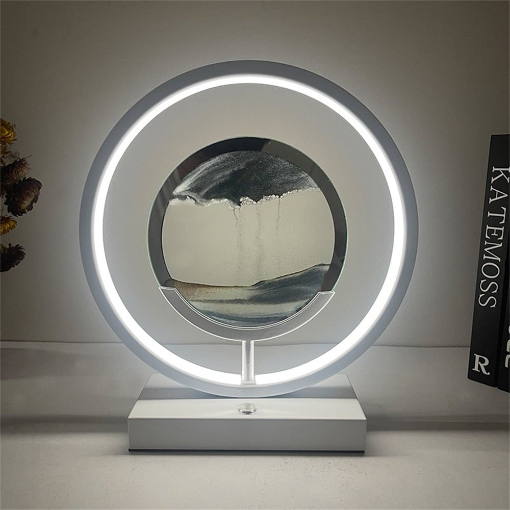 Skanto | LUMISAND – 3D LED Flytende Sand Kunst Bordlampe med USB-lading