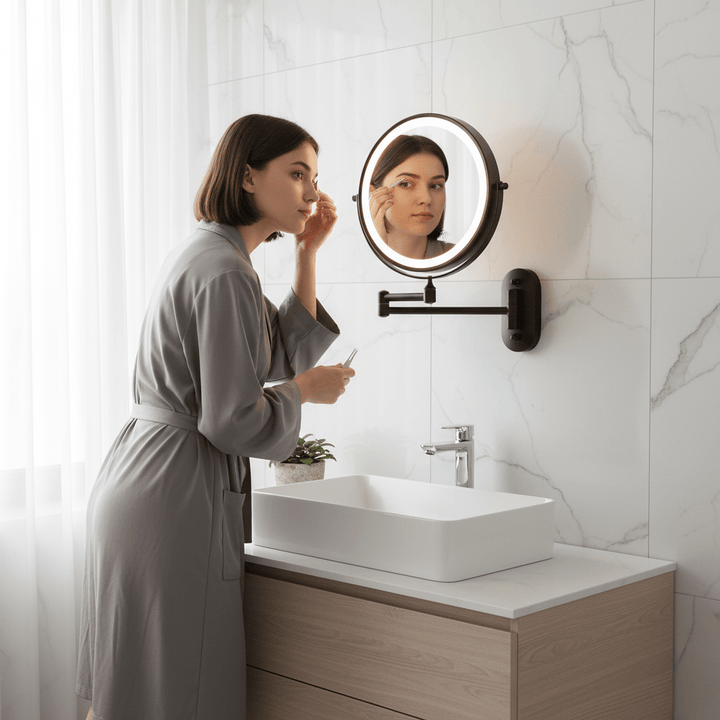 LUMIVIEW – Wiederaufladbarer LED-Vergrößerungsspiegel med Touch-Steuerung