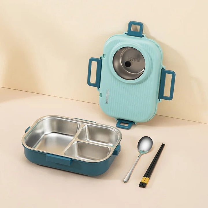 Skanto | LUNCHMATE – Lunchboks i rustfritt stål med 3 rom for ferske og organiserte måltider