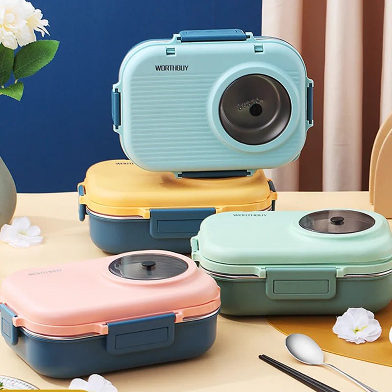 Skanto | LUNCHMATE – Lunchboks i rustfritt stål med 3 rom for ferske og organiserte måltider