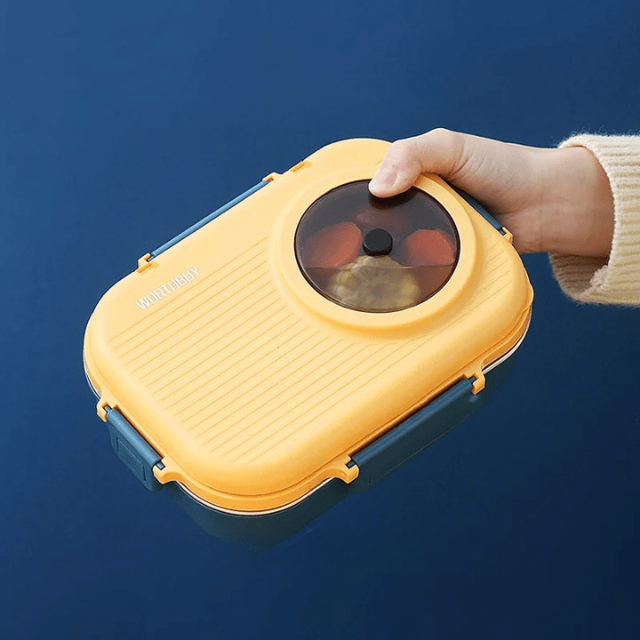 Skanto | LUNCHMATE – Lunchboks i rustfritt stål med 3 rom for ferske og organiserte måltider