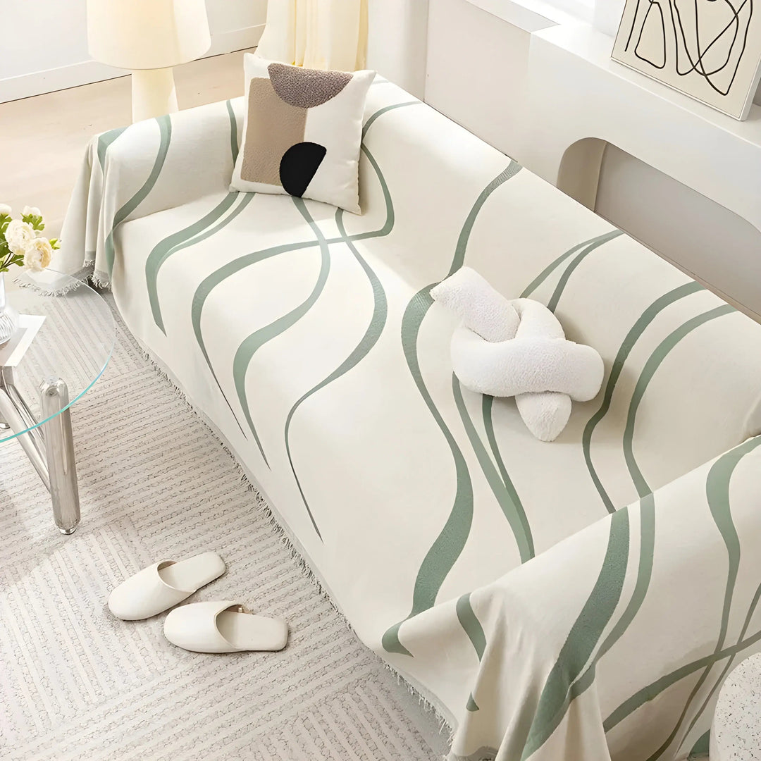 Skanto | LuxeCasa Vendbar Chenille/Bomull Sofa Trekk