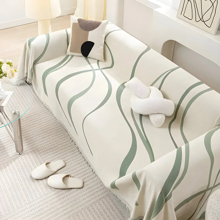 Skanto | LuxeCasa Vendbar Chenille/Bomull Sofa Trekk