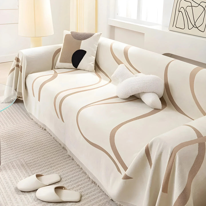 Skanto | LuxeCasa Vendbar Chenille/Bomull Sofa Trekk