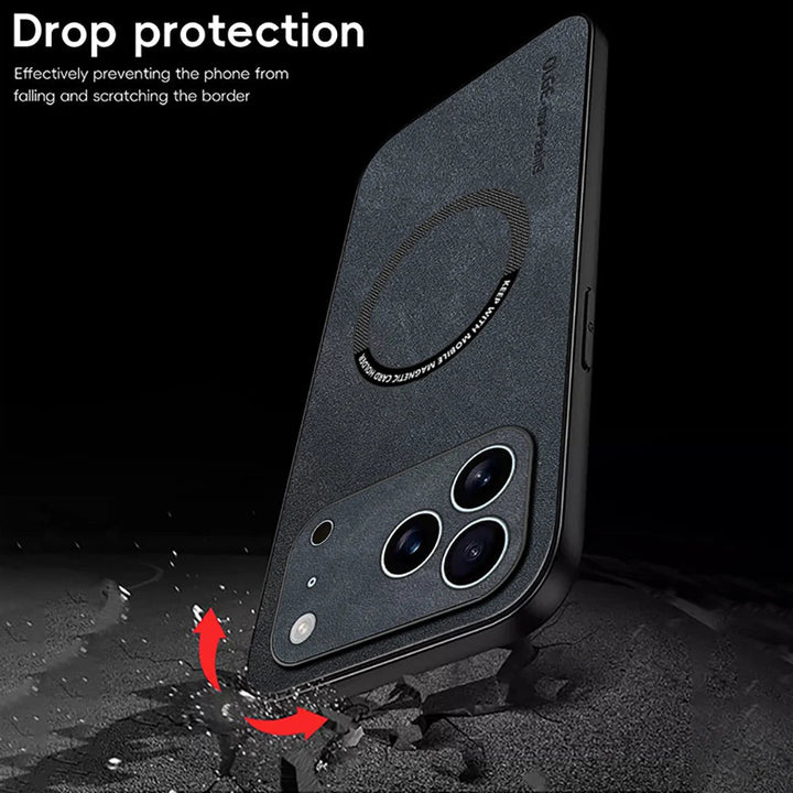LUXEGUARD – Premium-Handyhülle fra Leder med MagSafe for iPhone