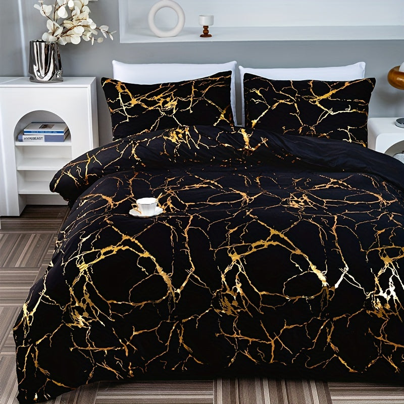 Skanto | Marmorprint Luksus Duvet Cover Sett