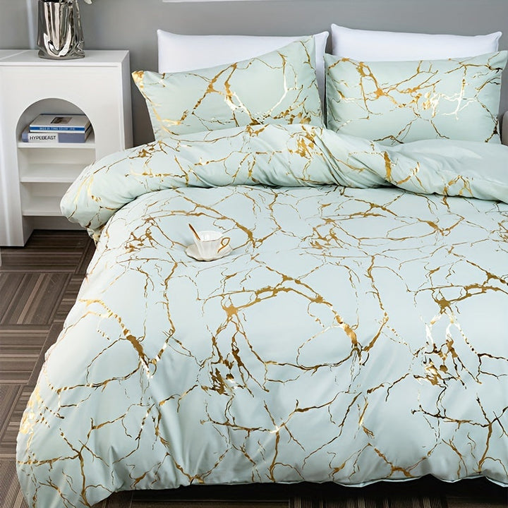 Skanto | Marmorprint Luksus Duvet Cover Sett