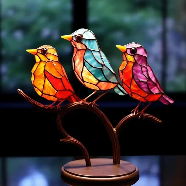 Skanto | Luksus Fugle Figurer i Farget Glass - EleganBird