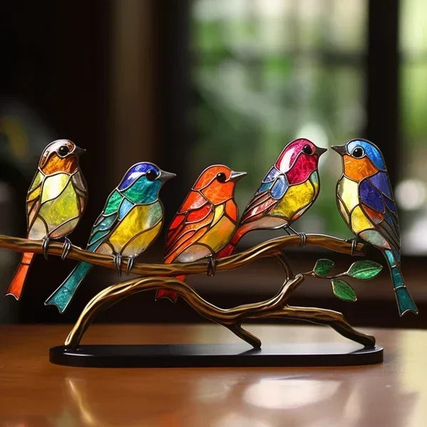 Skanto | Luksus Fugle Figurer i Farget Glass - EleganBird