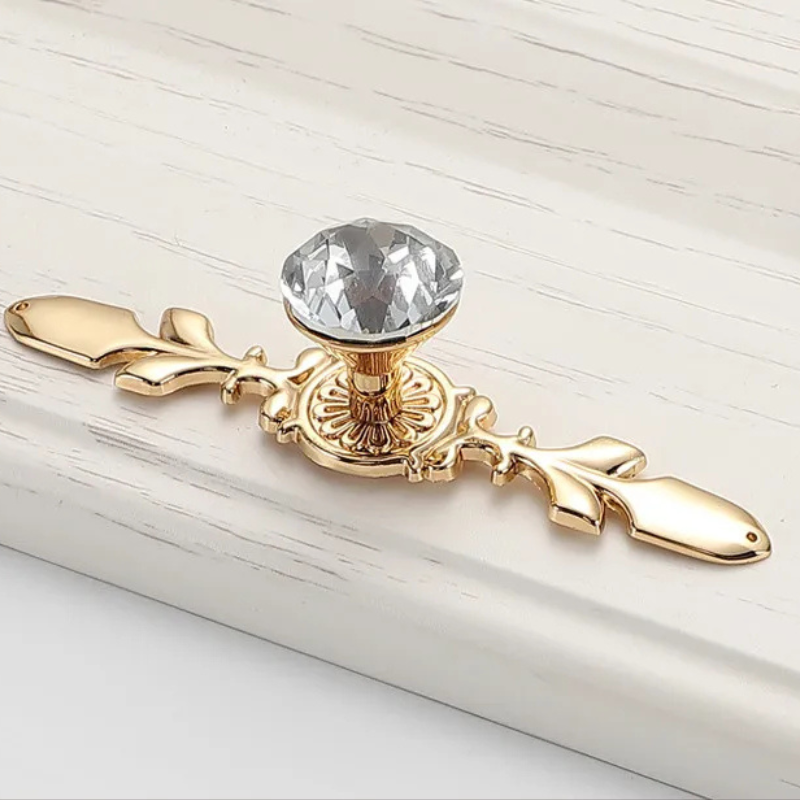 Luksus diamantkrystall skapknapper og håndtak elegante skuffehåndtak | Skanto