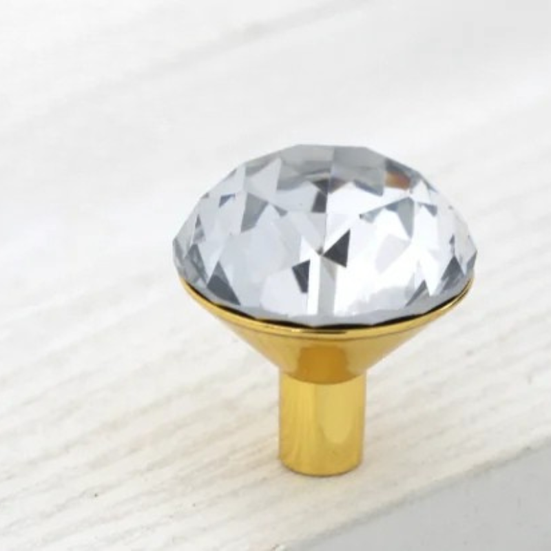 Luksus diamantkrystall skapknapper og håndtak elegante skuffehåndtak | Skanto