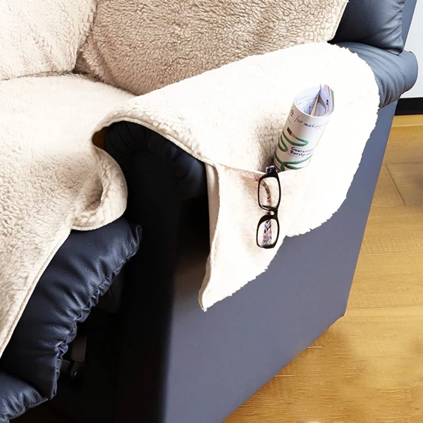 Skanto | Plasj Sofa Dekke Med Side Oppbevaringslommer