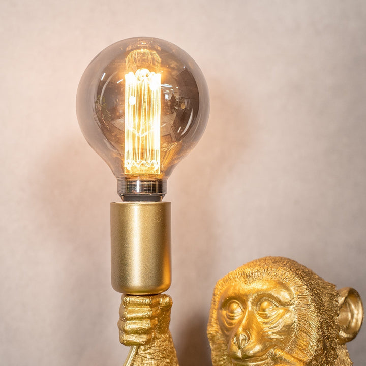 Skanto | Luksus Gull Ape Bordlampe - GoldenChimp
