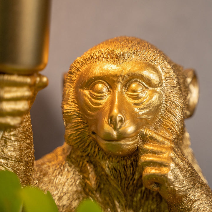 Skanto | Luksus Gull Ape Bordlampe - GoldenChimp