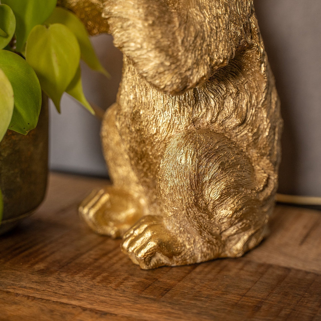 Skanto | Luksus Gull Ape Bordlampe - GoldenChimp