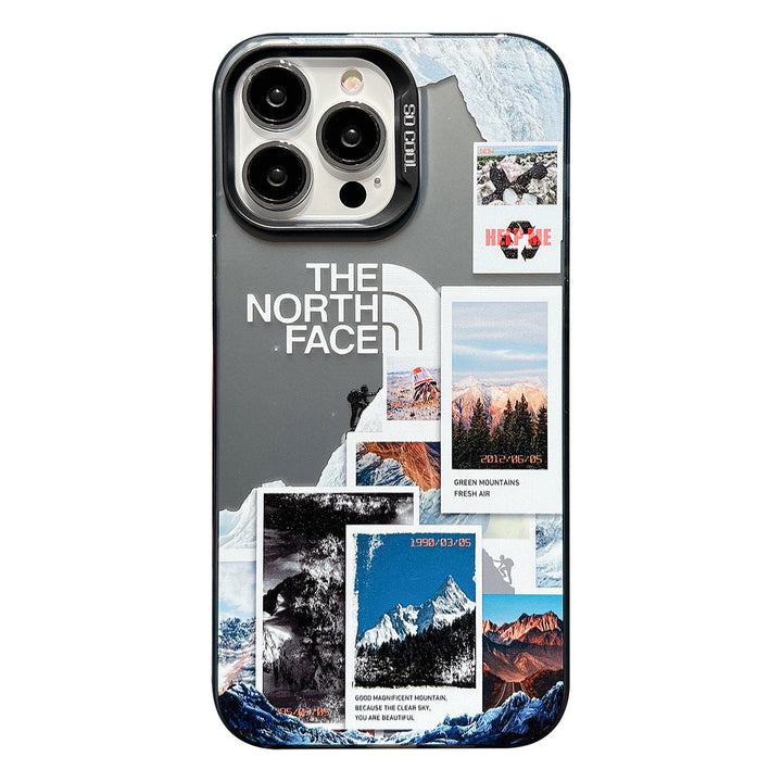 Galvaniske bokstaver Snow Mountain mobildeksel for iPhone