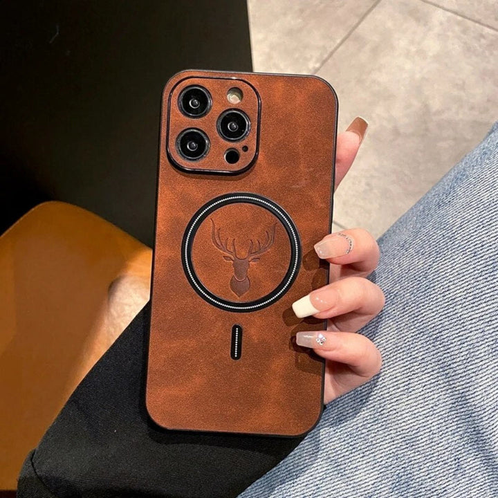 Magnetische Schutzhülle fra Leder fürs Handy
