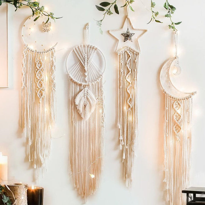 DreamWeaver Macramé - Bohemsk Veggdekorasjon for Atmosfære Skanto