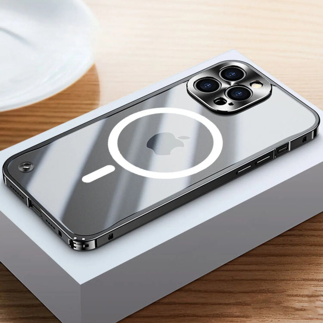 Skanto | Metall Luksus MagSafe Deksel for iPhone Pro Max - Slankt og Stilig Design med Maksimal Beskyttelse