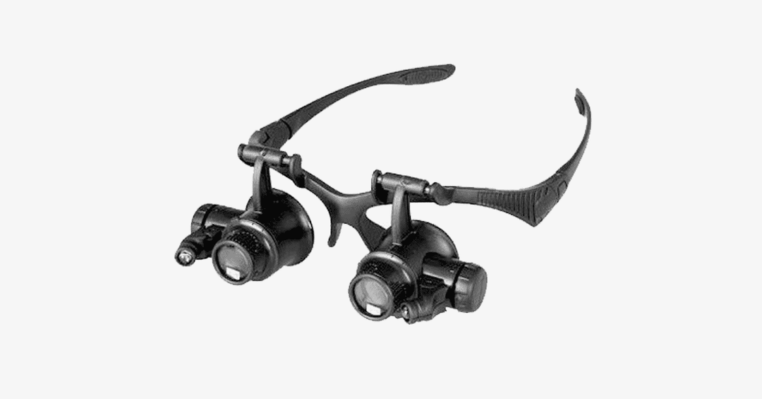 Forstørrelsesglass med LED-lamper, Håndfri & Lysinnstillinger med høy lysstyrke | Skanto