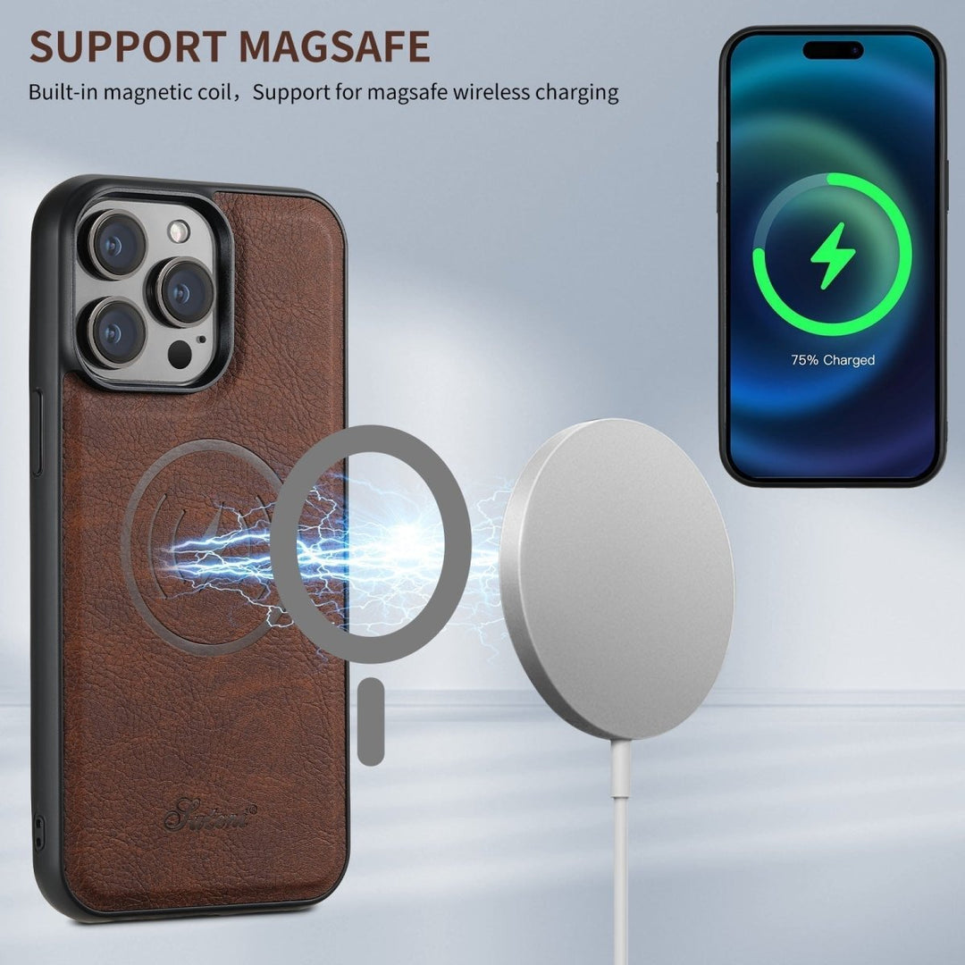 Magvibe Lederhülle – Premium-Smartphone-Schutz med Kartenhalter og MagSafe