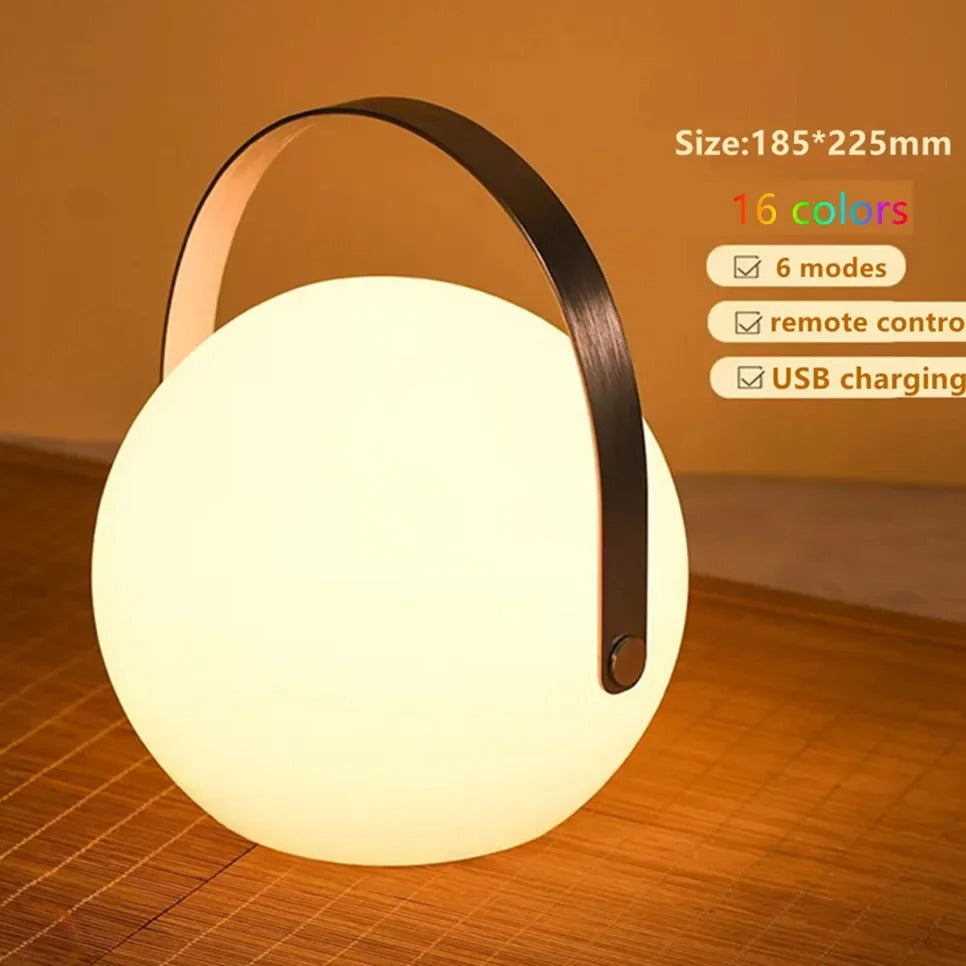 Skanto | LuminaFusion Lampe – Bærbar Vanntett Trådløs Bordlampe med Fjernkontroll
