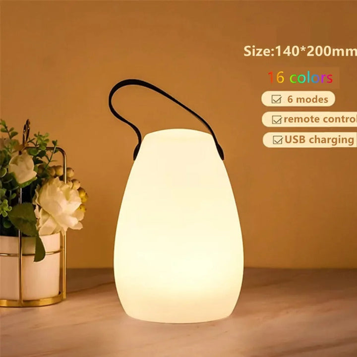 Skanto | LuminaFusion Lampe – Bærbar Vanntett Trådløs Bordlampe med Fjernkontroll