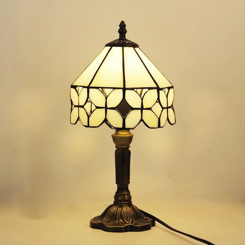 Vintage Tiffany Glass Retro Baroque LED Bordlampe E27 Skanto