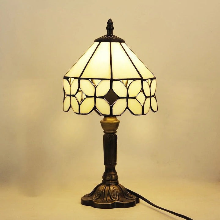 Vintage Tiffany Glass Retro Baroque LED Bordlampe E27 Skanto